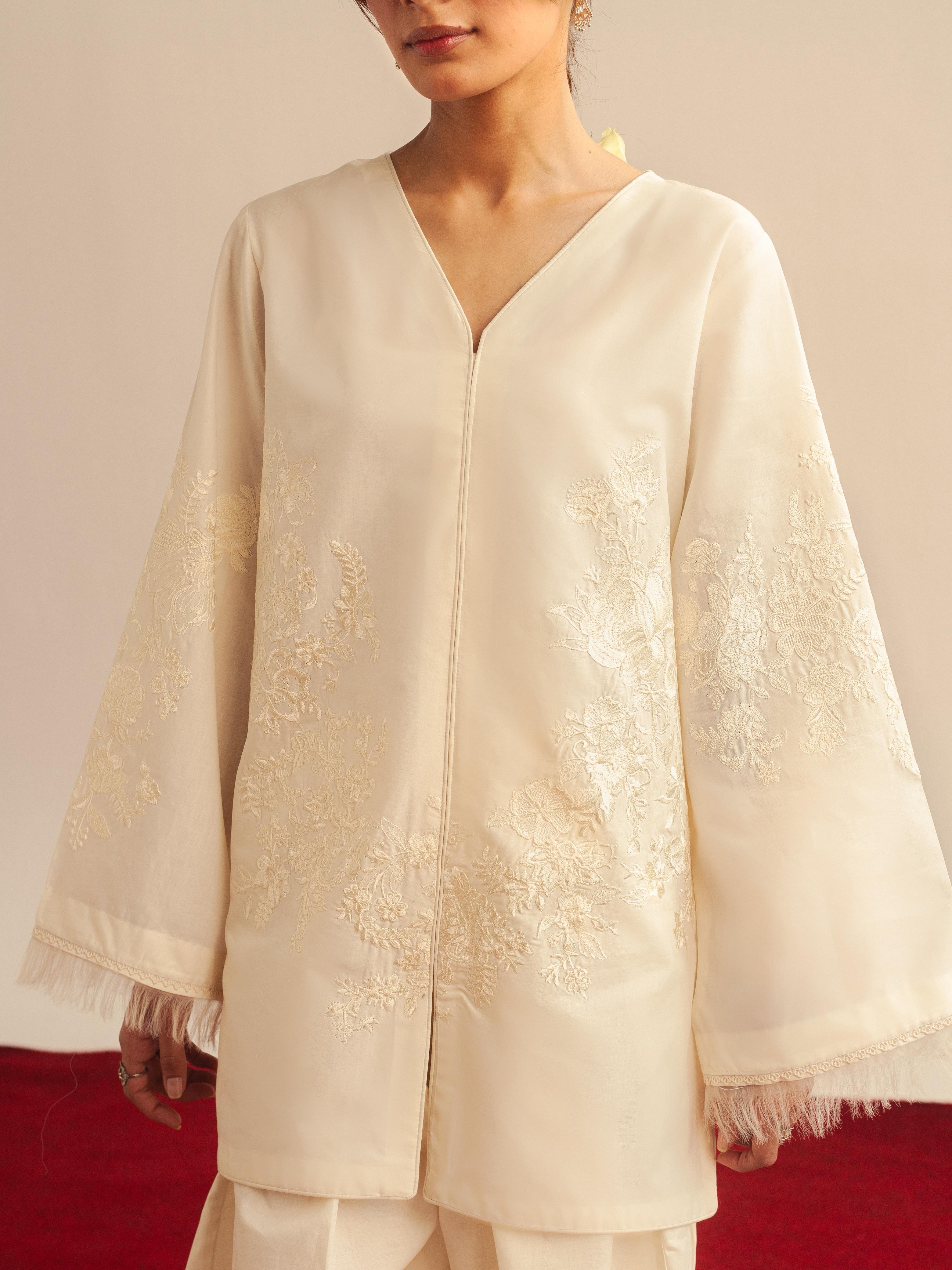 Ivory Embroidered Set