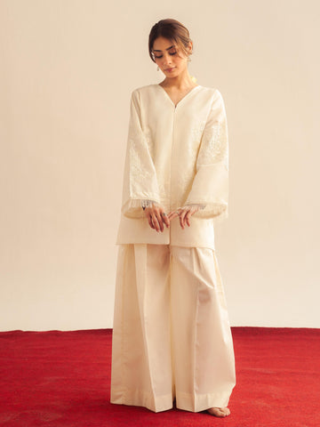 Ivory Embroidered Set
