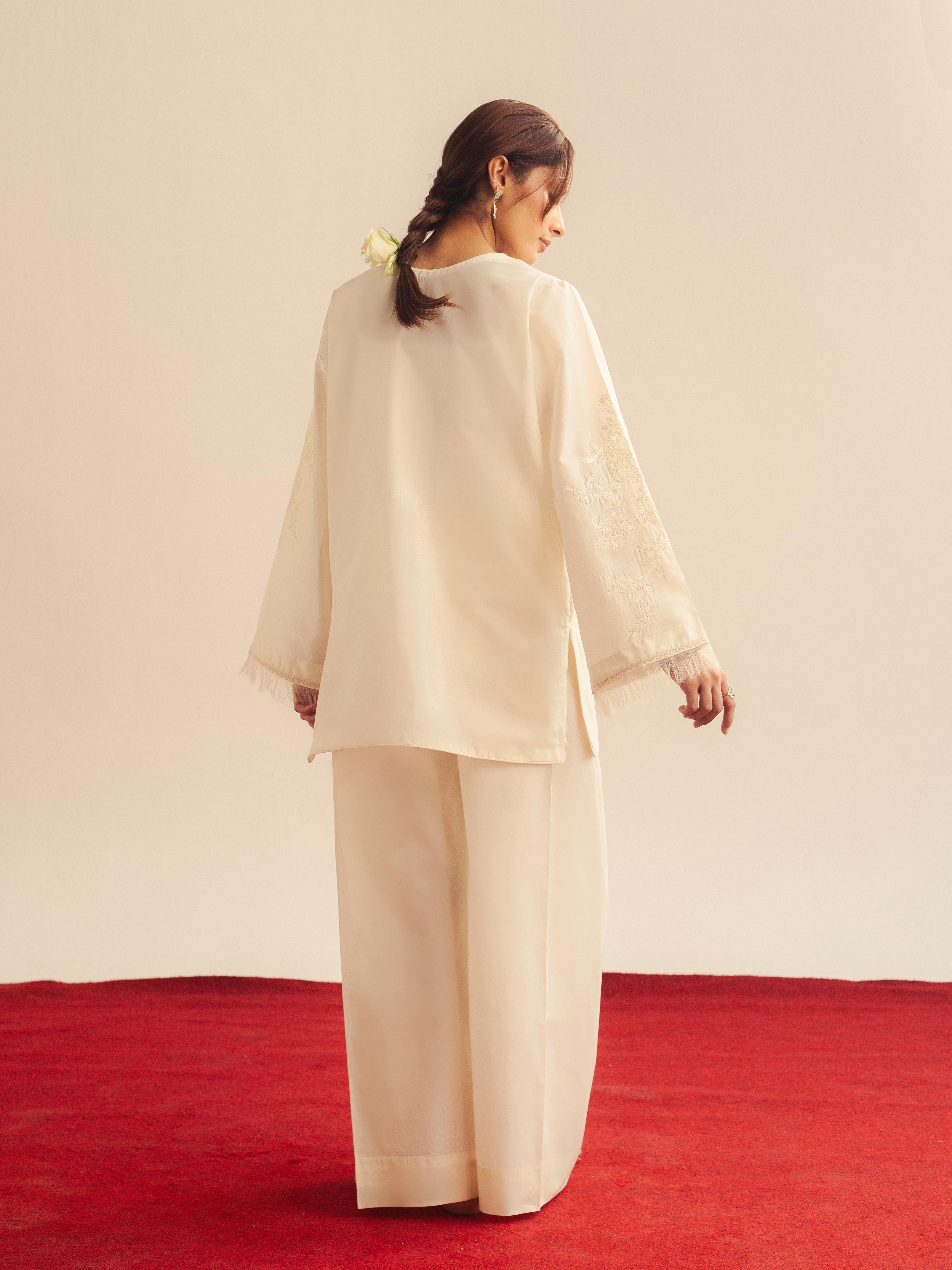 Ivory Embroidered Set